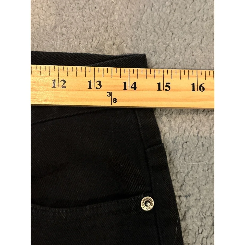 Lauren Ralph Lauren Black Straight Leg High Rise Jeans Womens 8 Cotton Blend